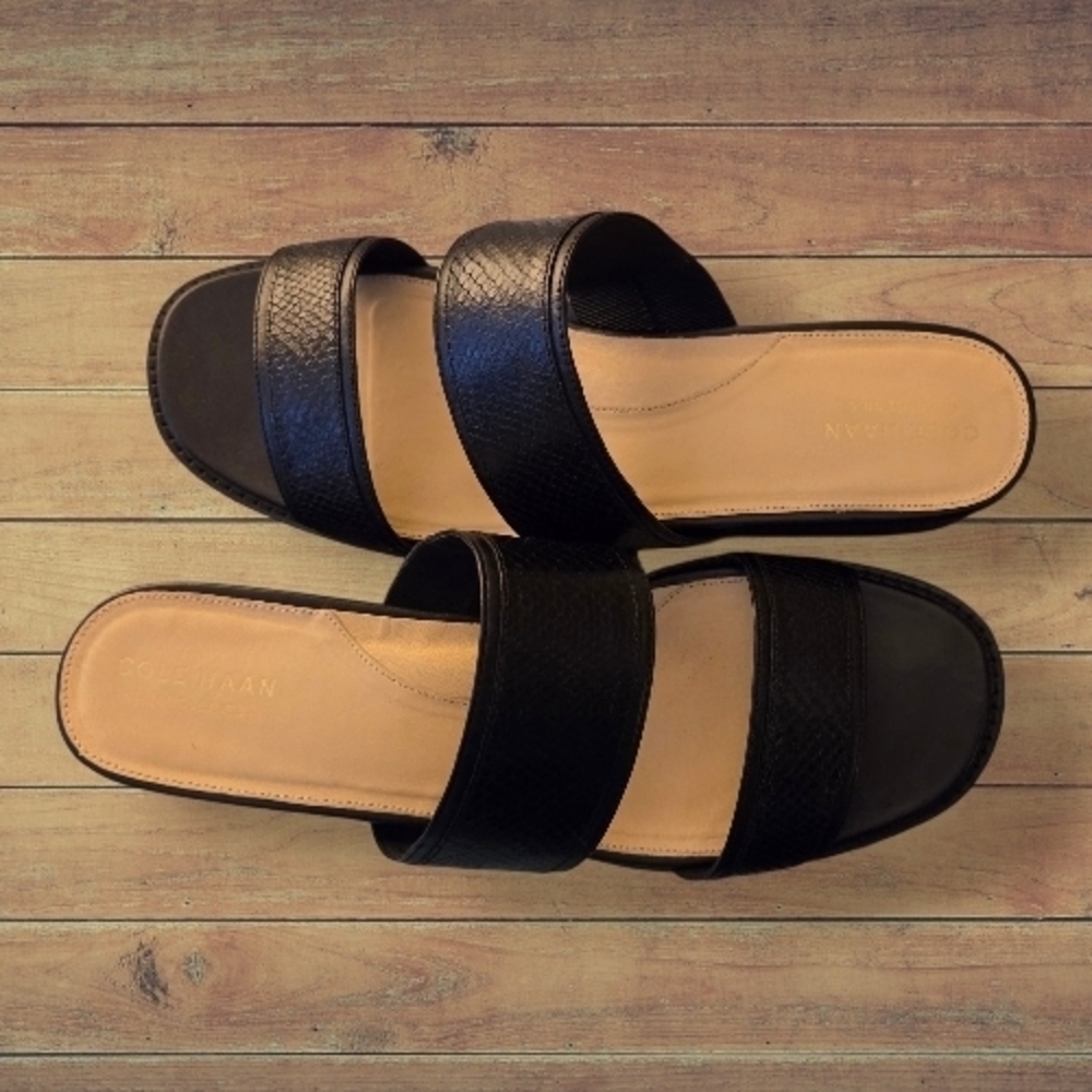 Cole Haan Women's Black Leather Sandals